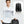 Black waterproof travel backpack with front zip compartments and padded shoulder straps