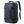 Blue backpack with vertical front zipper, belt buckles, and shoulder strap