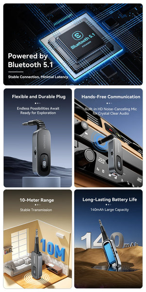 ESSAGER BT10 2in1 Aux Wireless Bluetooth Adapter