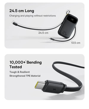 BASEUS QPow3 Digital Display Power Bank with Built-In Cable