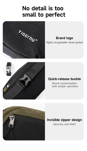 TIGERNU S81166 Urban Lightweight Compact Waterproof Crossbody Bag