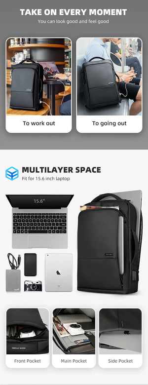 MARK RYDEN MR9533 Lightweight Waterproof Compact Backpack with USB Charging Port
