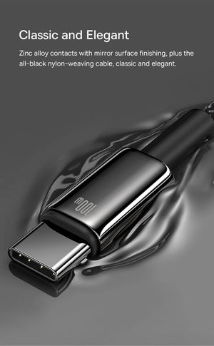 BASEUS Tungsten Gold 100W USB-C to USB-A Fast Charging Cable