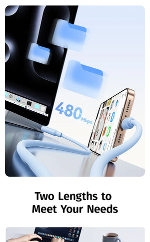 BASEUS Foamed Silicone Pro 100W Type-C to Type-C Magnetic Coiled Charging Cable