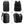 Waterproof business travel backpack shown from multiple angles with padded shoulder straps and buckles