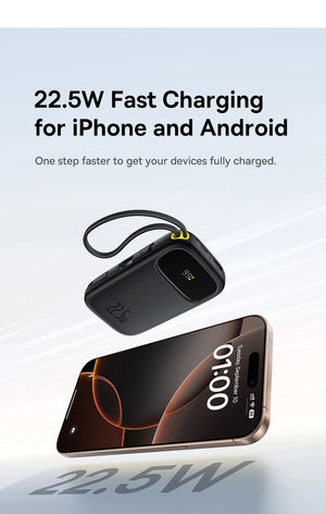 BASEUS QPow3 Digital Display Power Bank with Built-In Cable