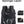 Black travel backpack with breathable sponge layer panel and adjustable shoulder straps