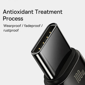 BASEUS Tungsten Gold 100W USB-C to USB-A Fast Charging Cable