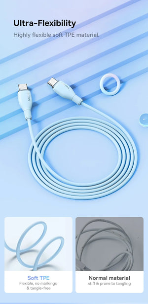 BASEUS Pudding Series 100W USB-C to USB-C Fast Charging Cable