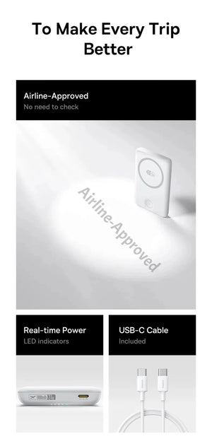 BASEUS EnerFill FT11 2in1 Magnetic Power Bank for iPhone and Apple Watch