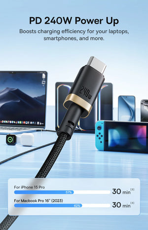 BASEUS Dura Series 240W USB-C to UBS-C Fast Charging Cable