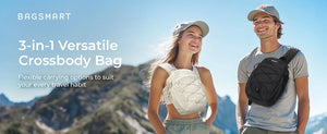 BAGSMART 3in1 Lightweight Cross Body and Compact Backpack