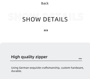 Black compact backpack zipper with molded pull and textured fabric backing