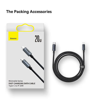 BASEUS Minimalist Series 20W USB-C to Lightning Fast Charging Cable