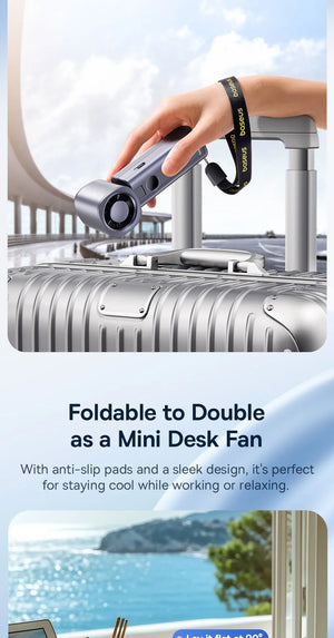 BASEUS GoTrip DT1 Foldable Rechargeable Handheld Portable Fan