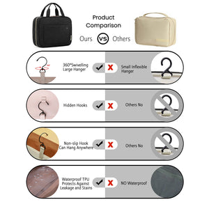 BAGSMART Lightweight Waterproof Cosmetic and Toiletries Bag