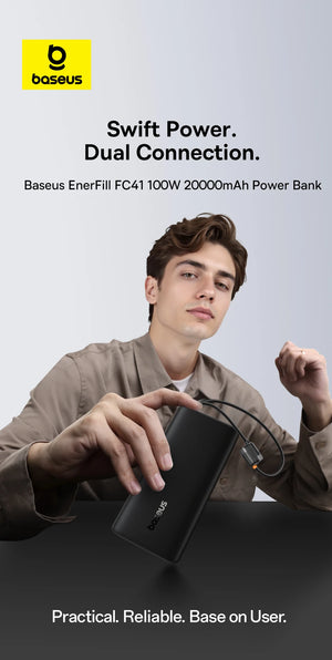 BASEUS EnerFill FC41 Digital Display Power Bank with Dual Cable