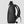 Black roll-top backpack side profile with adjustable shoulder straps
