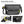 Black crossbody bag with rotating buckle and magnetic snap front closure