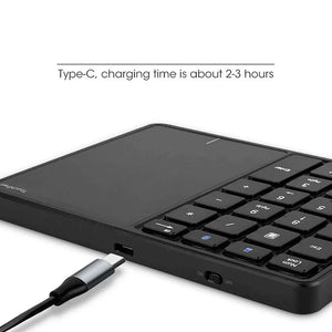JOMAA Mini Rechargeable Wireless Numeric Keypad with Touchpad