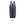 Gray collapsible waterproof toiletries bag side profile with zipper and carry handle