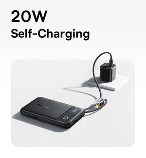 BASEUS EnerFill FC11 Digital Display Power Bank with Built-In Cable