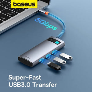 BASEUS Metal Gleam Series 7in1 USB-C Multiport Adapter and USB Hub