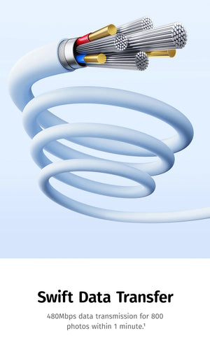 BASEUS Foamed Silicone Pro 100W Type-C to Type-C Magnetic Coiled Charging Cable