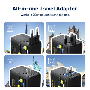 BASEUS PicoGo AG11 45W Universal Travel Adapter with Retractable Cable