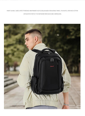 TIGERNU B3143 Large Capacity Waterproof Travel Backpack with USB Charging Port
