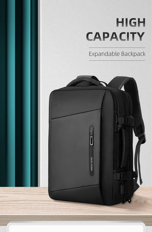 MARK RYDEN MR9299 Expandable Waterproof Travel Backpack with USB Charging Port