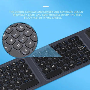 JOMAA Lightweight Foldable Rechargeable Bluetooth Wireless Keyboard