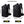 Black waterproof hiking backpack with front compartments and adjustable side straps
