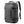 Grey backpack with vertical front zipper, belt buckles, and shoulder strap