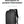 Black travel backpack with front zip pocket and compact rectangular shape