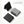 Minimalist bifold card wallets in black and gray, shown from different angles