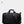 Black duffle and sports bag with front zipper pocket, top handle, and shoulder strap