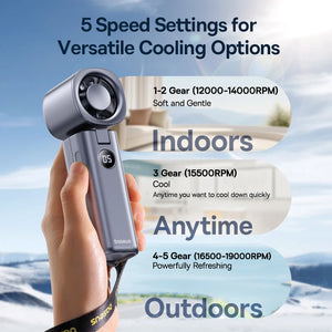 BASEUS GoTrip DT1 Foldable Rechargeable Handheld Portable Fan