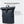 Dark roll-top travel backpack with front pocket and adjustable shoulder strap