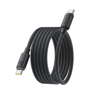 BASEUS Foamed Silicone Pro 100W Type-C to Type-C Magnetic Coiled Charging Cable