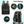 Black travel backpack with padded back panel, trolley strap, and interior card pocket