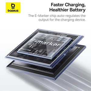 BASEUS Tungsten Gold 100W Type-C to USB-A Magnetic Coiled Charging Cable