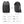 Black waterproof backpack front and side views with top handle and side zippers