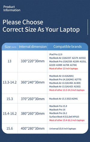 WIWU Double Layer Waterproof Tablet and Laptop Sleeve