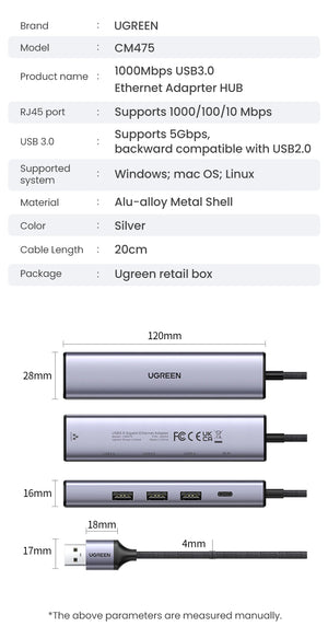 UGREEN 5in1 Multiport Adapter and USB Hub