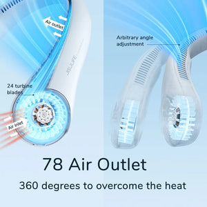 JISULIFE Life3 Rechargeable Portable Neck Fan