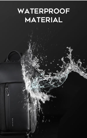 Black compact waterproof crossbody bag with padded shoulder strap and zip pockets
