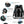 Black backpack with comfortable handle, breathable shoulder straps, card pocket