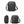 Compact waterproof messenger bag in black with top handle and adjustable shoulder strap
