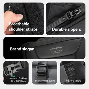 MARK RYDEN MR3807 Expandable Roll Top Waterproof Travel Backpack